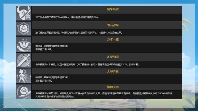 原神神里绫人技能详解 原神神里绫人专武面板