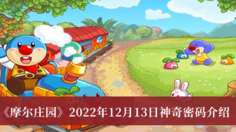 摩尔庄园2022年12月13日神奇密码 12月13日最新神奇密码是什么