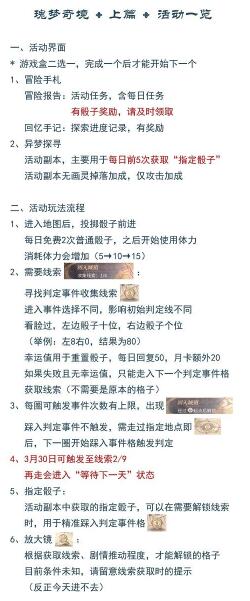 时空中的绘旅人瑰梦奇境活动怎么玩 时空中的绘旅人瑰梦奇境活动攻略