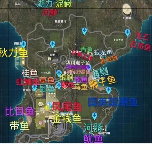 和平精英钓鱼地点有那些 和平精英绿洲世界钓鱼点位一览